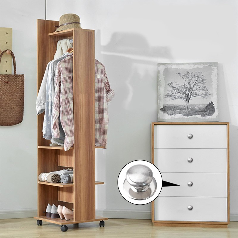 MOROBOR Stainless Steel Drawer Knobs, 4pcs Self-Stick Instant Cabinet Handle