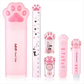Set De Papelería Con Forma De Gato Lindo, Kit De Papelería K