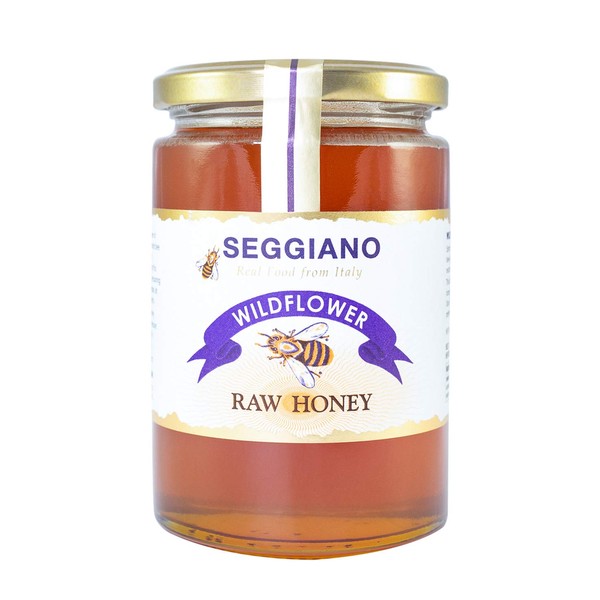 Seggiano Wildflower Raw Honey 500 g - Cold Extracted Honey - Unfiltered & Unpasteurised - Gluten Free, GMO Free & Vegetarian - 2% of Revenue Goes to Charity