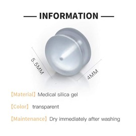 Western City 10 Pieces Clear Earring Backs Safety Medical Silicone Hypoallergenic