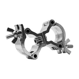 NEW ALUMINUM SMALL SWIVEL DUAL MINI CLAMP IN POLISHED ALUMINUM