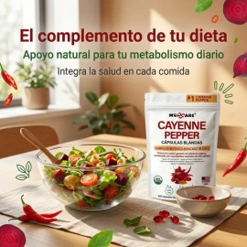 capsaicina capsulas Pimienta Cayenne 3000mg 300 Cápsula Blandas,18 En 1 Con Vitaminas D3,k2 ,apoya La Circulación Saludable Y La Energía Diaria...    