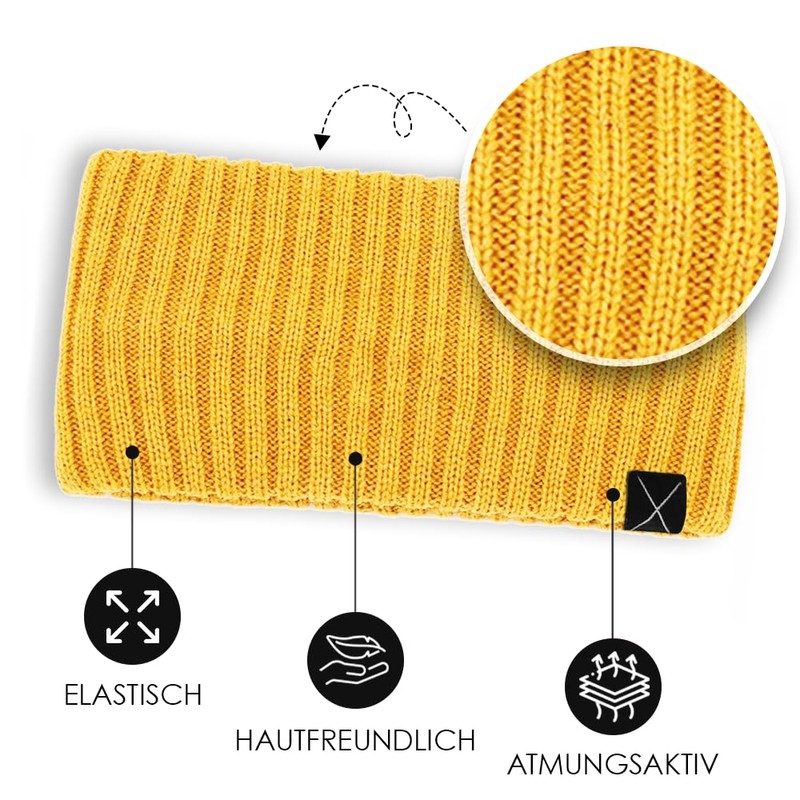 Ladies Extra Wide Headband Warm Knitted Headband Soft Cotton Ear