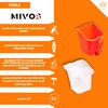 MIVOS Paint Bucket with 5 Inserts, 1 Litre Colour Cup,