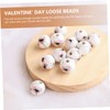 Operitacx 2 Sätze Holzperlen Zum Valentinstag Ästhetische Perlen Anhänger Aus