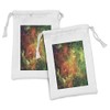 Ambesonne Outer Space Fabric Pouch Set of 2, North American
