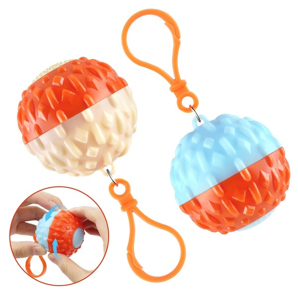 2Pcs Fidget Spinners Textured Ball Toys - Plastic Push Fidget