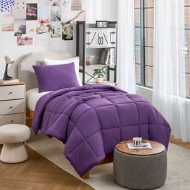 Coma Inducer Snowflakes Oversized Twin Comforter Set - Purple Acai
