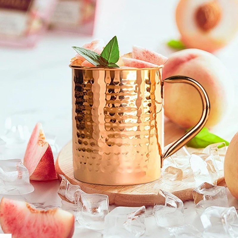 Mug Handcrafted of Pure THICK Copper - Timeless Hammered Finish
