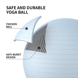 FITMIND Yoga Ball set-55cm&25cm（Blue）