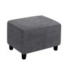 MIFXIN Ottoman Covers Stretch Velvet Folding Storage Stool Furniture Protector
