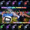 Hanstre Rechargeable Bubble Machine with Remote, RGB Lights & Auto