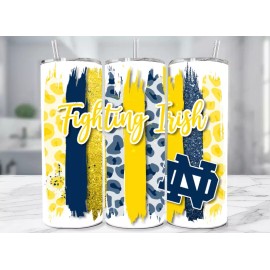 20 Oz Virginia Cavaliers College Stainless Steel Tumbler & Straw  Paint Stripes