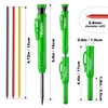 Hiboom 3 Pack Carpenter Pencils Set with 24 Refills, 2.8