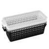Annkky 4-pack Plastic Storage Baskets, Slim Storage Baskets with Handle