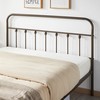 Topeakmart Queen Size Victorian Style Metal Bed Frame with Headboard/Mattress