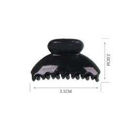 CUHZA Plastic Hair Claw Clips, Small Hair Clips, Mini Hair Clip, Vintage Simple Non-Slip Hair Clips, Hair Pin Thick Hair Claw Clips Accessories for Women Girls, Black