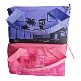 Trader Joe's Valentines Day Mini Insulated Tote Bag Choose Pink or Lavender - Purple