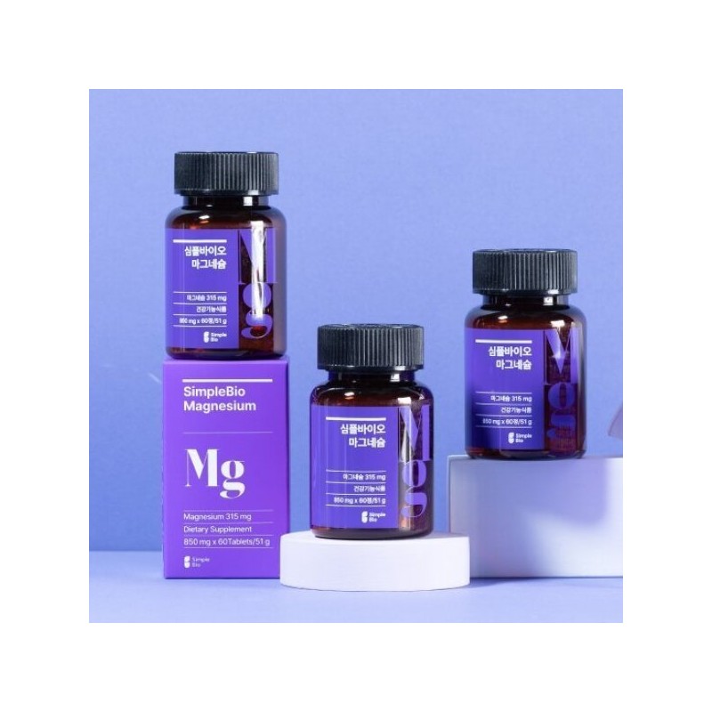 TV특가심플바이오 마그네슘 60정x6병(12개월) TV Special Simple Bio Magnesium 60 Tablets