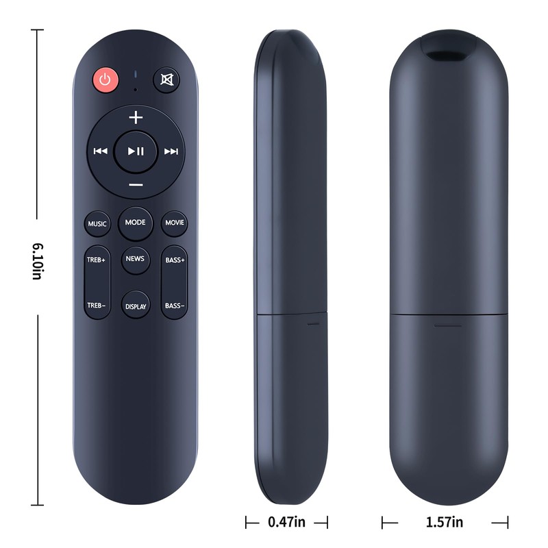 GOUYESHO Replacement Remote Control Compatible with Mevosto Removable 2-in-1 Soundbar