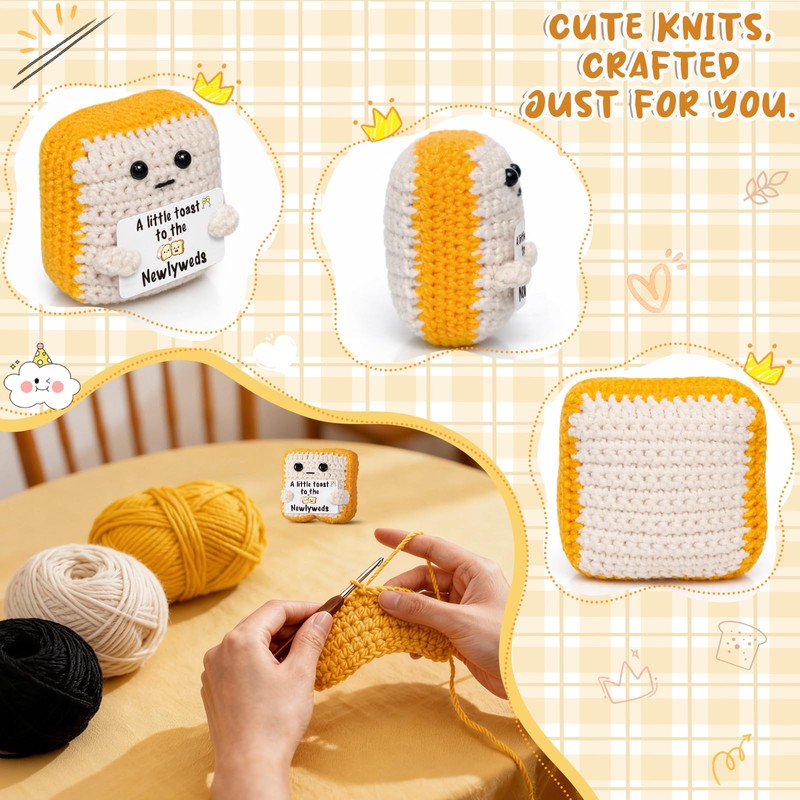Ovrrcame Crochet Toast Bridal Shower Engagement Wedding Gift for Newlyweds