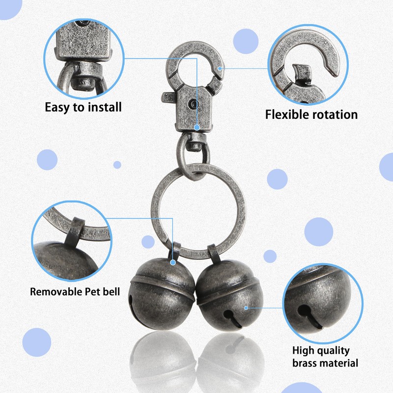 DZSEE Dog Bells & Cat Bells for Collars - Loud,