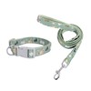 YöL 120cm Lead & Pet Collar With Green Dog Print