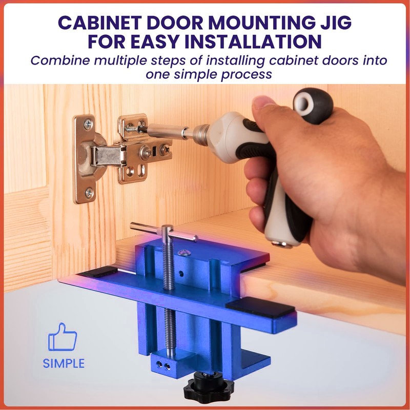 Cabinet Door Mounting Jig Hinge Hardware Easy Installation Tool Support