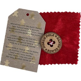 Santa's Lost Button, Father Christmas, Christmas Eve Box Stocking Filler Decoration 2022, Red