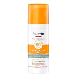 Eucerin oil control toque seco protector solar facial medio fps50 50mL gel crema                                                                      