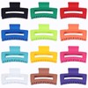Sisiaipu 3.5 Inch Medium Hair Accessories: 12 Pcs Square Jaw