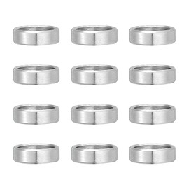 PATIKIL 12 Pcs Stainless Steel Spacers, 10mm ID x 12mm OD x 2mm Height 304 Stainless Steel Bushing Screw Standoff Unthreaded Round Spacer for 3/8"M10 Screws Bolts Nuts