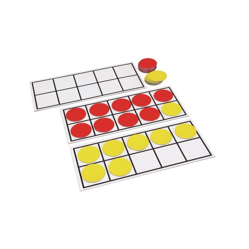 Really Good Stuff Jumbo Magnetic Ten-Frame Set of 6