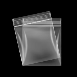 100 Plastic Bags Grip Seal CHOOSE YOUR SIZE Zip Lock Food Safe Storage Clear Sandwich Heavy Duty Poly Pouches Resealable Self Seal Strong Polythene Large Small (140mm x 140mm)