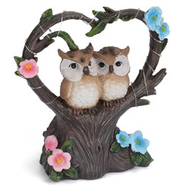 APIELE Pair of Loves Owl Garden Solar Lights, Garden Owl Type Solar Light for Yard, Yard, Balcony, Landscape, Garden