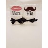 Lex's Linens Set of 2 Embroidered His & Hers Guest