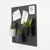 KalaMitica 6 cm Diameter Cylinder Magnetic Pots - Black/Grey (Set