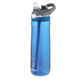 Contigo Ashland Autospout Water Bottle with Straw, 720 ml Large BPA-Free Plastic Water Bottle, Leak-Proof, Ideal for School, Work, Sports, Bike, Hiking
