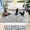 My Mat Harlequin Tile Blue, Nylon Indoor Pattern Washable Doormat