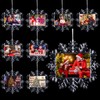 Yookeer Christmas Snowflake Hanging Photo Frame Snowflake Ornaments Christmas Photo