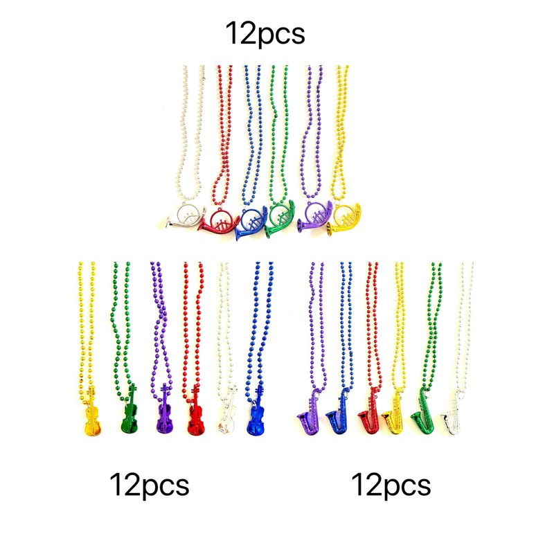 YSPPF 36Pcs Mardi Gras Bead Necklace Bulk Multi Colors Mardi