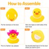 wonuu Car Dashboard Pink Cowboy Hat Rubber Ducks, Decorations Duck