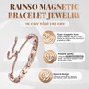 RainSo Magnetic Bracelet for Women Stainless Steel with Crystal Design