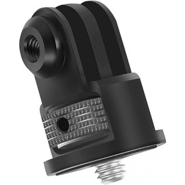 TOOUEE 360° Adjustable Aluminum Camera Tripod Selfie Stick Monopod 1/4" Hot Shoe Adapter Mount for Gopro Hero 13/12/11/10/9/8,Insta360, DJI Osmo, AKASO and DSLR Camera (360 Black 3-card)