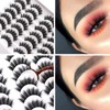 Losha Eyelashes Natural Look Faux Mink Lashes Pack Handmade Fluffy