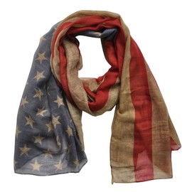 MULNRO Fashion American Flag Scarf for Women Lightweight Scarves Shawl for Spring/Summer Winter All Seasons (cr-D02)