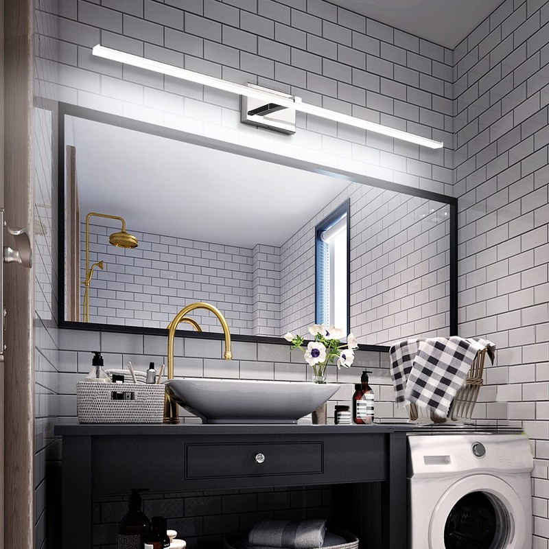 ZUZITO 48 inch Vanity Lights - Chrome Bathroom Light Over