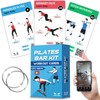 Pilates Bar Workout Cards, 62 Exercise Card Deck with Video