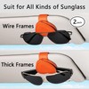 compuda 2-Pack Visor Sunglass Holder - Genuine Leather Sunglass Visor