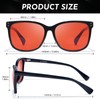SODQW Blue Light Blocking Glasses for Women Men Square Anti